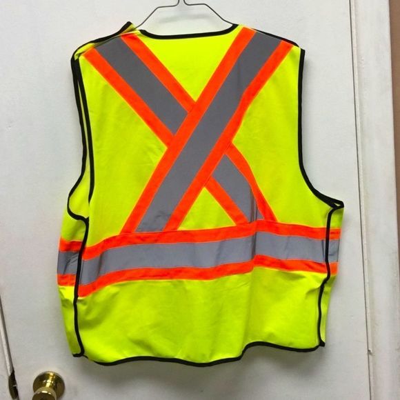 Reflective Construction Vest Mens size Large - Picture 3 of 5